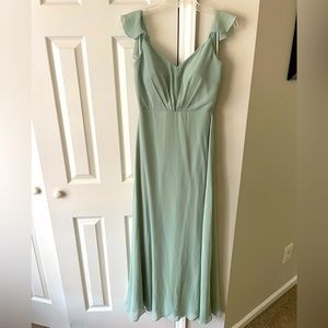 XS Sage Green Birdy Grey bridesmaids dress